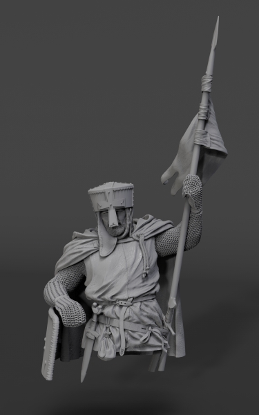 Crusader knight, XII century